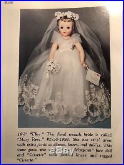 Gorgeous Vintage 1957 Madame Alexander 16.5 Elise Bride Doll