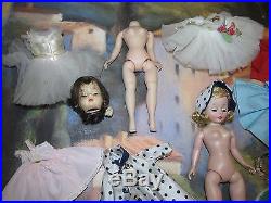 HUGE 1950s Alex CISSETTE LOT with 7 Tagged Garments and 2 dolls. One doll Minty