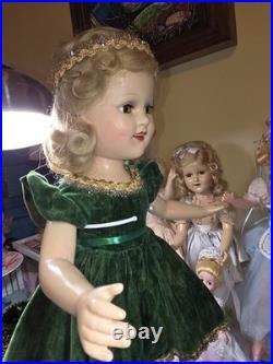 HUGE RARE! 21.5 Madame Alexander Sonja Henie Composite Skater All Original