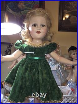 HUGE RARE! 21.5 Madame Alexander Sonja Henie Composite Skater All Original