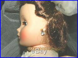 Htf Vtg Madame Alexander Elise Bride Doll-late 50's-16-tagged Orig Nice Color