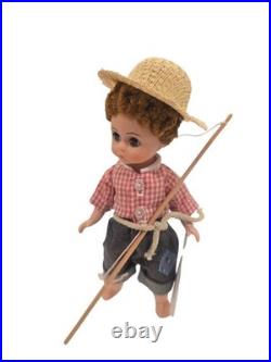 Huckleberry Finn Madame Alexander Doll New In Box With Hat & Fishing Pole