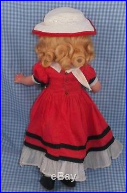 LITTLE COLONEL Madame Alexander 13 DOLL Compo orig clothes tag TEMPLE characte