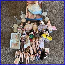 LOT Of 17 Madame Alexander Dolls + Doll Parts Clothes Shoes Repair Kit PLS READ