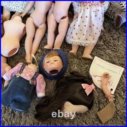 LOT Of 17 Madame Alexander Dolls + Doll Parts Clothes Shoes Repair Kit PLS READ