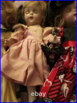 Lot (#036) Of 6 Princess Elizabeth McGuffey Anna Madame Alexander Dolls