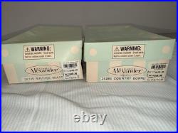 Lot Of 2 Madame Alexander Vintage Mini Porcelain Dolls Summer And Bonnet NIB