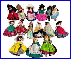 Lot of 15 Vintage 1970 & 1980s Madame Alexander World International Dolls