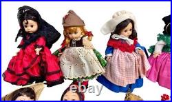 Lot of 15 Vintage 1970 & 1980s Madame Alexander World International Dolls