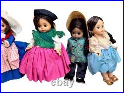 Lot of 15 Vintage 1970 & 1980s Madame Alexander World International Dolls
