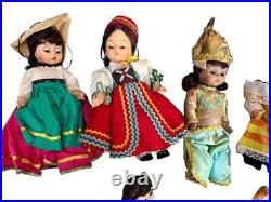 Lot of 15 Vintage 1970 & 1980s Madame Alexander World International Dolls