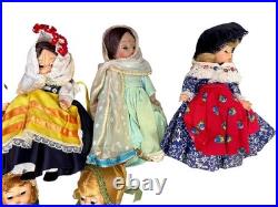 Lot of 15 Vintage 1970 & 1980s Madame Alexander World International Dolls