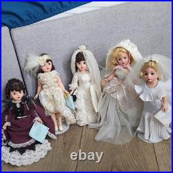 Lot of 5 madame alexander porcelain antique dolls. GREAT CONDITION-GREAT PRICE