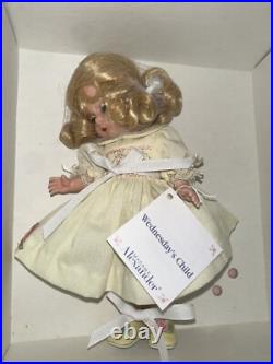 Lot of 7 Madame Alexander Days Of The Week 8in Dolls NIB/Embroideries/Stands