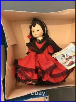 Lot of 9 Vtg MADAME ALEXANDER International Dolls Friends from Foreign Lands