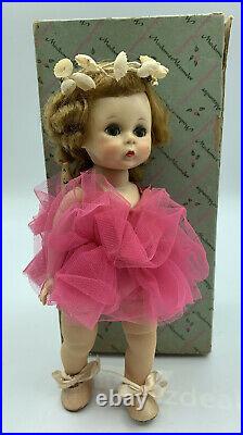 Lovely MADAME ALEXANDER-KINS 1956 Deep Pink WENDY LOVES BALLET BALLERINA withBox