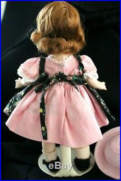 MADAME ALEXANDER 8 Alexander-Kins doll in black with pink outfit/modern hat/ gr