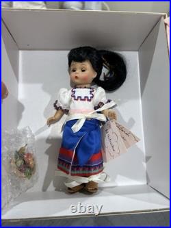 MADAME ALEXANDER 8 SIGNED INTERNATIONAL DOLL. EL SALVADORE With FRUIT BASK