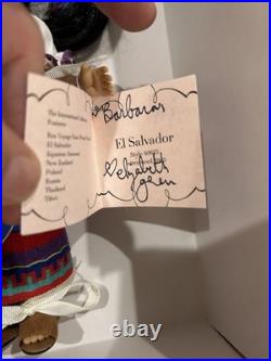 MADAME ALEXANDER 8 SIGNED INTERNATIONAL DOLL. EL SALVADORE With FRUIT BASK