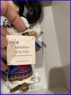 MADAME ALEXANDER 8 SIGNED INTERNATIONAL DOLL. EL SALVADORE With FRUIT BASK
