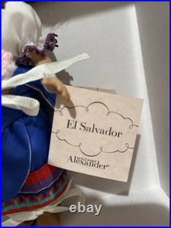 MADAME ALEXANDER 8 SIGNED INTERNATIONAL DOLL. EL SALVADORE With FRUIT BASK