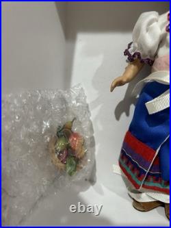 MADAME ALEXANDER 8 SIGNED INTERNATIONAL DOLL. EL SALVADORE With FRUIT BASK