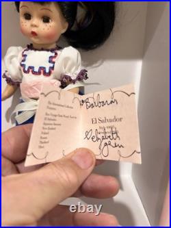 MADAME ALEXANDER 8 SIGNED INTERNATIONAL DOLL. EL SALVADORE With FRUIT BASK