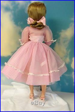 Madame Alexander Cissy Doll In Tagged Pink Checked Shirt Dress Nice