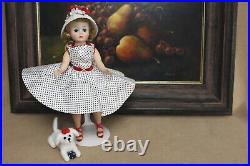 MADAME ALEXANDER Cissette Vintage 1950's Doll Tagged Mint Outfit withPup