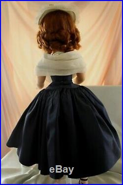 MADAME ALEXANDER Cissy in Navy with long Stole outfit/1957/wrong slip & nylons