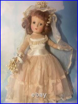 MADAME ALEXANDER PETITE WENDY ANN BRIDE IN PINK ENSEMBLE 1950, Very RARE