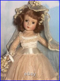 MADAME ALEXANDER PETITE WENDY ANN BRIDE IN PINK ENSEMBLE 1950, Very RARE