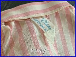 MADAME ALEXANDER PINK STRIPED CISSY DRESS with TAG VERY GOOD VINTAGE CONDITION