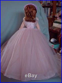 Madame Alexander Used Hard Plastic Vintage Cissy Doll In Lavender Gown W Corsage