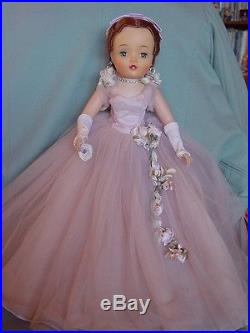 Madame Alexander Used Hard Plastic Vintage Cissy Doll In Lavender Gown W Corsage