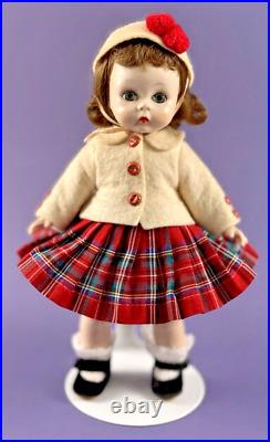 MADAME ALEXANDER VINTAGE 69 YEAR OLD DOLL 1955 SLW Red plaid skirt Train Journey