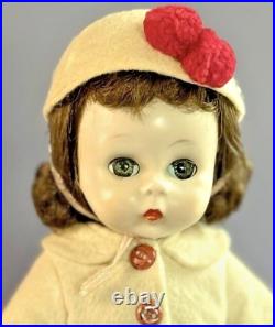 MADAME ALEXANDER VINTAGE 69 YEAR OLD DOLL 1955 SLW Red plaid skirt Train Journey