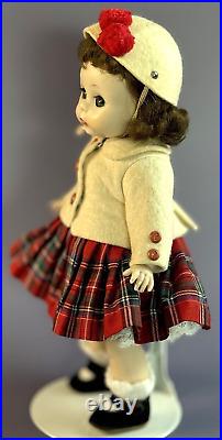 MADAME ALEXANDER VINTAGE 69 YEAR OLD DOLL 1955 SLW Red plaid skirt Train Journey