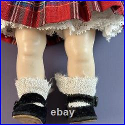 MADAME ALEXANDER VINTAGE 69 YEAR OLD DOLL 1955 SLW Red plaid skirt Train Journey