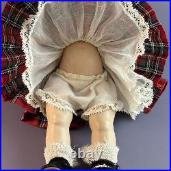 MADAME ALEXANDER VINTAGE 69 YEAR OLD DOLL 1955 SLW Red plaid skirt Train Journey