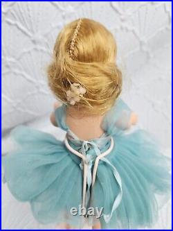 MADAME ALEXANDER Vintage CISSETTE BALLERINA Bent Knee Blonde Doll tagged dress