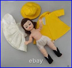 MA 1953 Madame Alexander Wendy Kin BKW DOLL in Yellow Rainy Day Outfit 2498