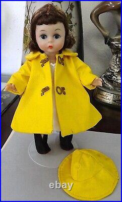 MA 1953 Madame Alexander Wendy Kin BKW DOLL in Yellow Rainy Day Outfit 2498