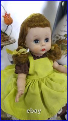 MA Madame Alexander Wendy Kin BKW Braid DOLL in Yellow Pinafore Brown Dress 2593