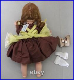 MA Madame Alexander Wendy Kin BKW Braid DOLL in Yellow Pinafore Brown Dress 2593