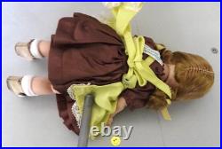 MA Madame Alexander Wendy Kin BKW Braid DOLL in Yellow Pinafore Brown Dress 2593