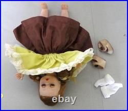 MA Madame Alexander Wendy Kin BKW Braid DOLL in Yellow Pinafore Brown Dress 2593