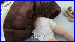 MA Madame Alexander Wendy Kin BKW Braid DOLL in Yellow Pinafore Brown Dress 2593
