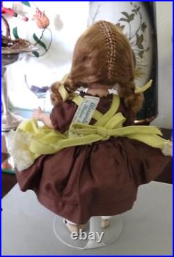MA Madame Alexander Wendy Kin BKW Braid DOLL in Yellow Pinafore Brown Dress 2593
