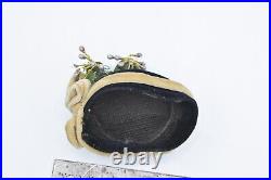 Madam Alexander Doll Black Hat Cap with Flowers and Bow Unmarked